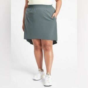 Athleta Cosmic skirt in green blue gray 1X high low active skirt